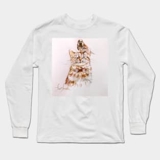 Cat and bird Long Sleeve T-Shirt